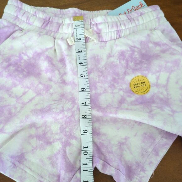 Cat & Jack Girl pull-on Shorts Drawstring Purple Tie-dye Size L NWT - Picture 5 of 6